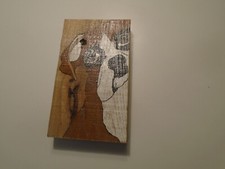 Boxer Wood  Sign wall hanger  8'' x 4 1/2'' x 1'' handmade, hardwood boxer dog