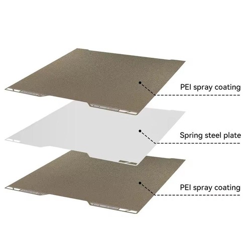 Plaque de construction pour bambou lab H2D 350x320 double face ressort tôle d'acier PEI FS - Photo 4/15