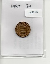 GB - Coin  (C080)  Elizabeth - 1967  - three pence
