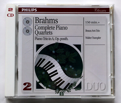 Brahms Complete Piano Quartets - Klavierquartette  Beaux Arts Trio Trampler 2 CD