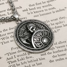 Viking Warrior Shield Stainless Steel Pendant Necklace