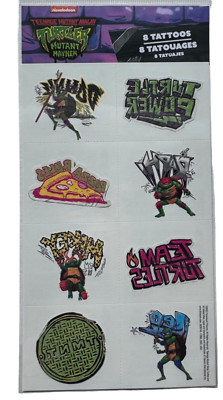 Nickelodeon Teenage Mutant Ninja TURTLES Temporary Tattoos  Amscan 8 Party Favor