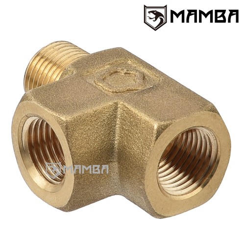 Montaje de presión de aceite turbo Street Tee de latón 1/8 BSPT (macho) a 1/8 BSPT y NPT EE. UU. - Imagen 3 de 6