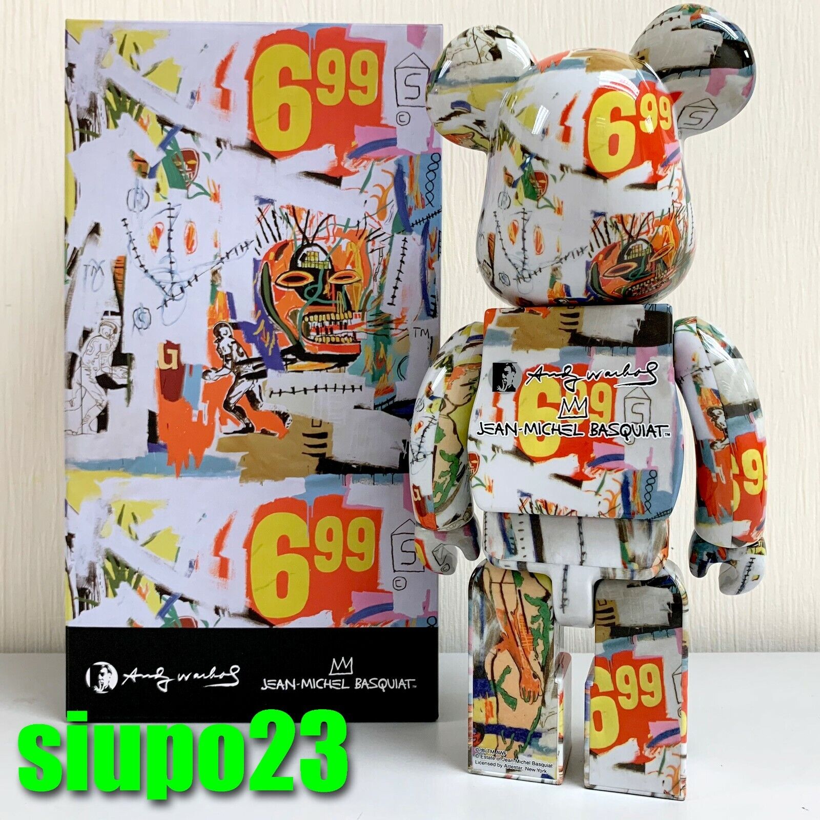 Figurine Kaws 28cm Bearbrick 400% - Basquiat – Mon Enseigne Lumineuse