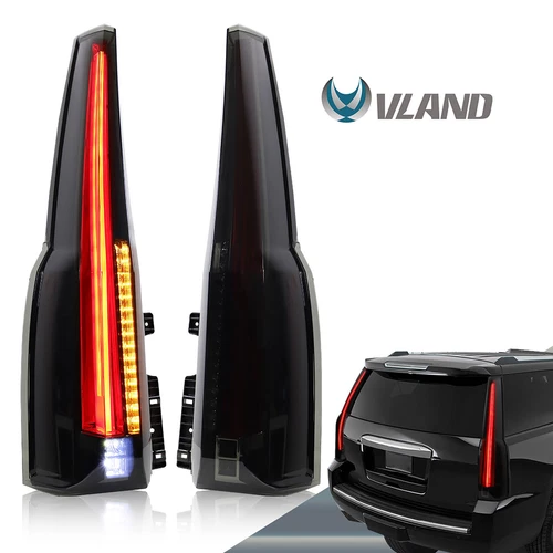 LED Tail Lights Smoked Rear Lamp For 2015-2020 GMC Yukon Cadillac Escalade Style - Picture 1 of 7