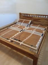 Shishambett massiv Handarbeit Nachttischchen Matratzen Lattenrost Unikat