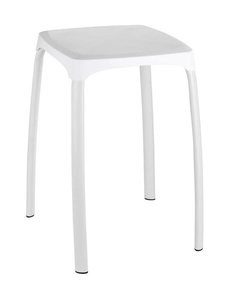 WENKO Badhocker LOSANI Weiß Duschsitz Duschhilfe bis 120 kg Badablagen - Bild 2 von 3