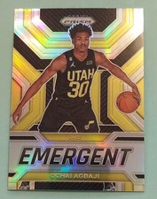 2022-23 Panini Prizm OCHAI AGBAJI #9 Rookie RC Prizm Emergent Utah Jazz