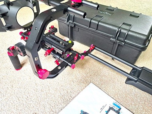 Neewer Aluminum Film Movie Kit System Rig inc. weatherproof hard case, Red/Black - Picture 4 of 13