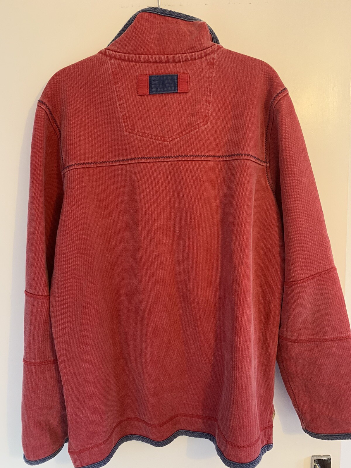 Mens Vintage Fat Face Airlie Style 1/4 Zip Sweater Jumper Red