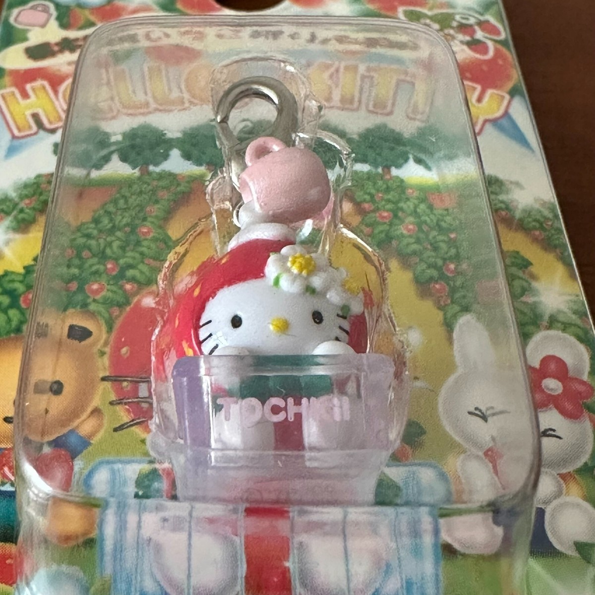 Rare Strawberry Hello Kitty Keychain Set of 4 Japan Gotochi Sanrio