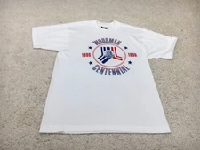 Vintage Screen Stars Shirt Mens Large White Lumberjack Woodcut Single Stitch 90s