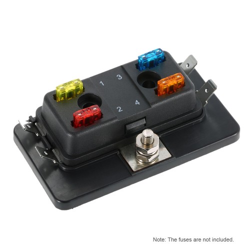 4 Way Mini Fuse Box Holder ATM 5A 10A 25A for Car Boat Marine Z8S8 - Picture 8 of 9