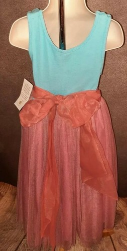 2T/3T "Sky & Rose" Play/Party Dress Handmade, Upcycled, 3 Accessories - Picture 2 of 3
