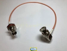 RG316 BNC FEMALE BIG BULKHEAD to BNC MALE ANGLE Coaxial RF Pigtail Cable from US
