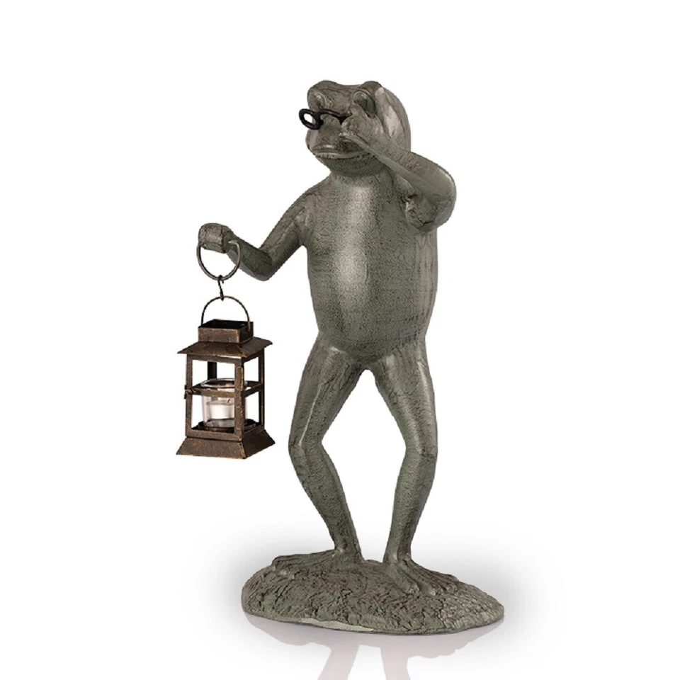 Professor Frog Garden Lantern Statue Sculpture Spectacles  ~ SPI Home 53036 - Image 3 of 3