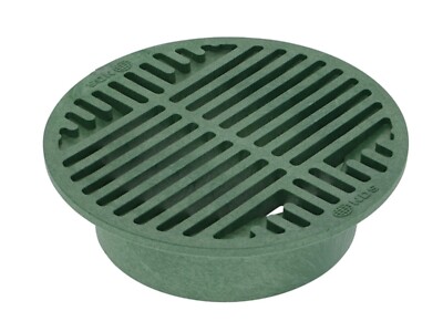 NDS 8'' Round Drainage Grate for Pipes, Garden, Yard, Drain