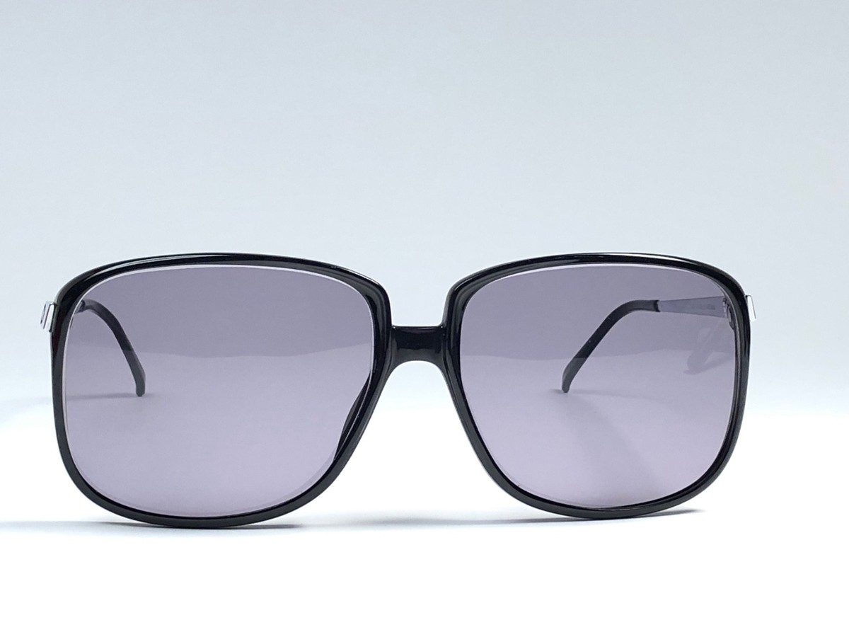 VINTAGE CHRISTIAN DIOR MONSIEUR 2058 BLACK OVERSIZED SUNGLASSES