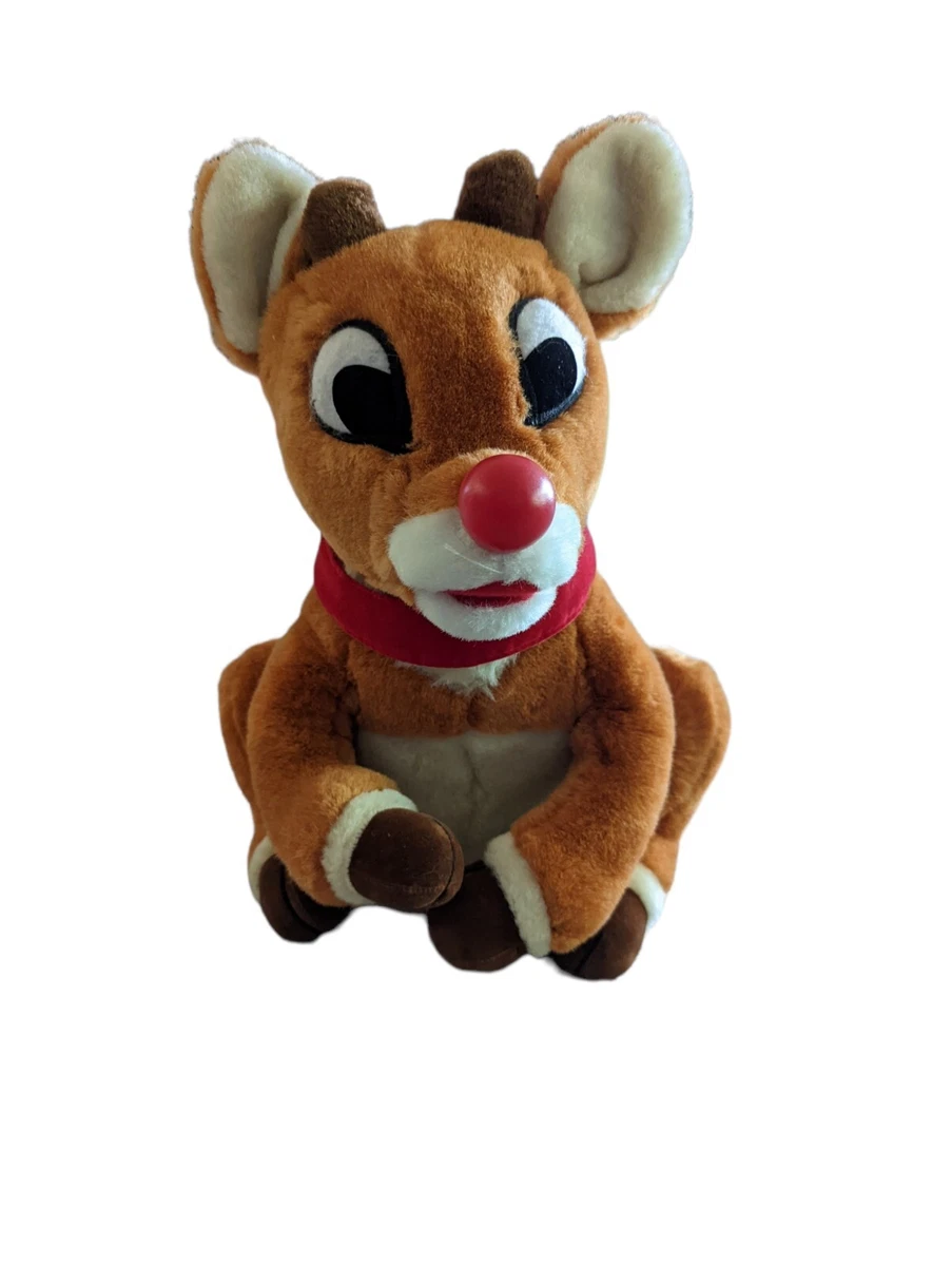 Vintage 98 Gemmy Rudolph The Red Nosed Reindeer Singing Light up Nose Toy
