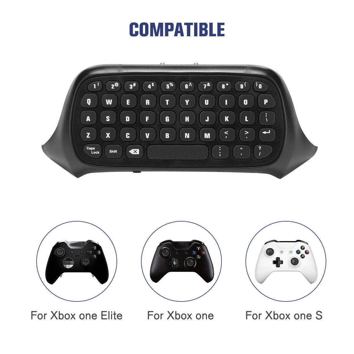 Controller Keyboard for Series, TYX-586 Wireless Gaming Chatpad Keyboard with Sound and Headset Jack for Series X Series S One One S (Black