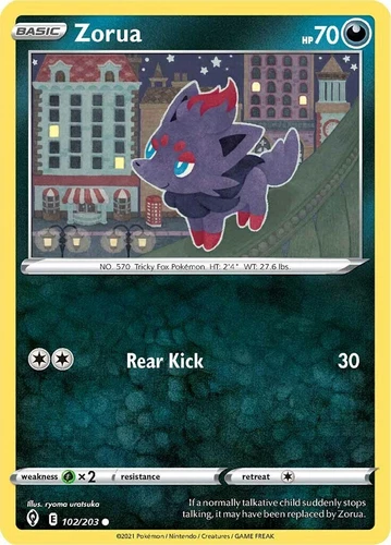 Zorua 102/203 SWSH07: Evolving Skies