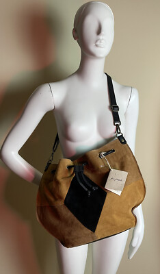 Free People Tovey Brown Suede Bucket Bag Handmade NWT $138