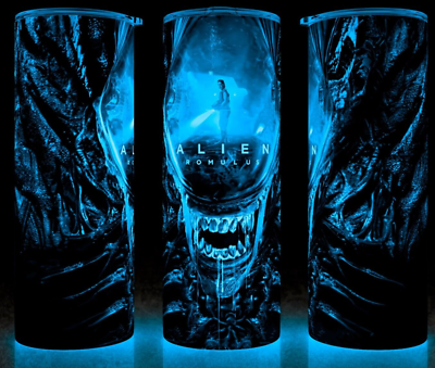 Glow in the Dark Alien Horror Sci-Fi Xenomorph Romulus Green Cup Mug  Tumbler | eBay