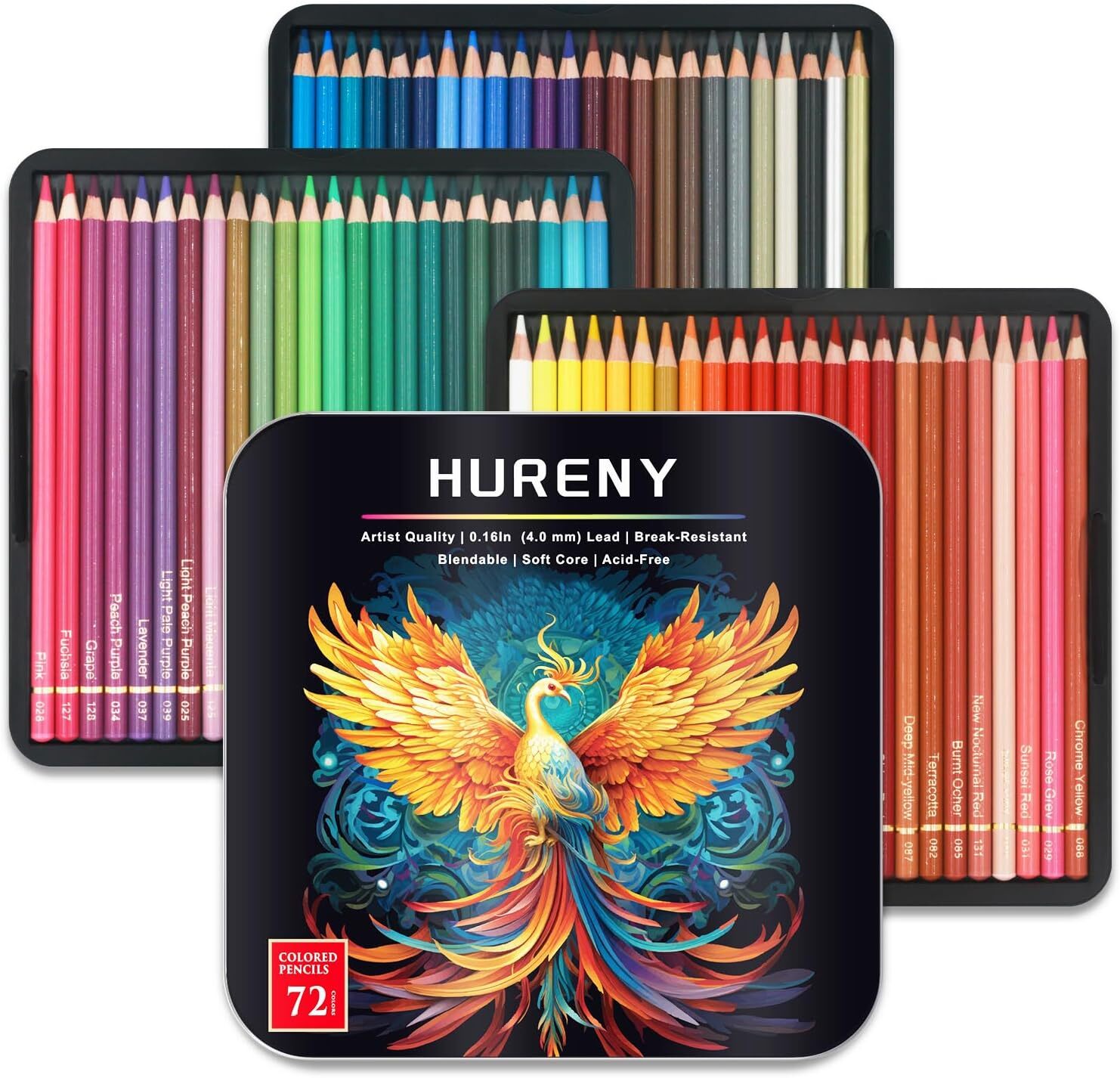 Colored Pencils for Adult Coloring Books, 72 1 Count (Pack of 72), Multicolor-image