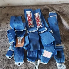 PRC 5 Point Latch Style Racing Harness 3in. Blue Seatbelt, 16.1 SFI