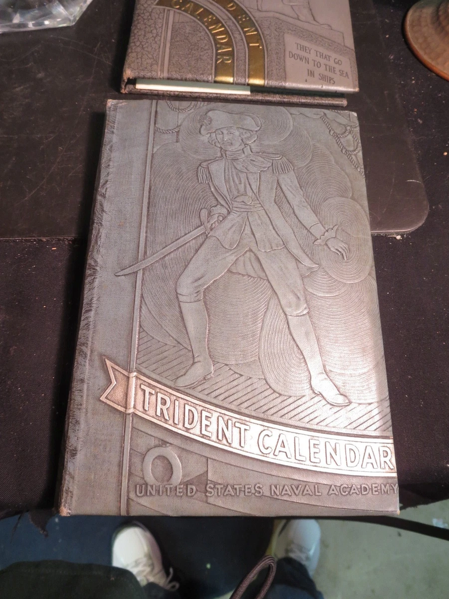 1944 United States Naval Academy Trident Calendar WWII era Diary | eBay