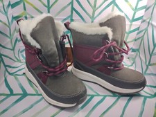 Cat Jack Girls Winter Snow Boots Charcoal Size 1 Thermolite Insulation