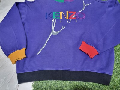 vintage 90s KENZO GOLF SWEATSHIRT JAPAN VTG multicolour DESIGN 2