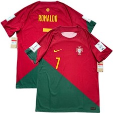 2022 Portugal Authentic Home Jersey 7 Ronaldo Large Nike Player Specs World Cup