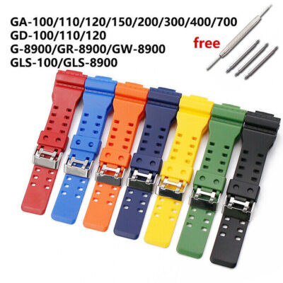 For Casioak GA-100/300 GD-100/110 G-8900/GW-8900 GLS-100 Resin Band Strap