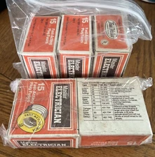 LOT OF 6 Master Electrician 15 Amp Fast-Acting Plug Fuses Box of 4