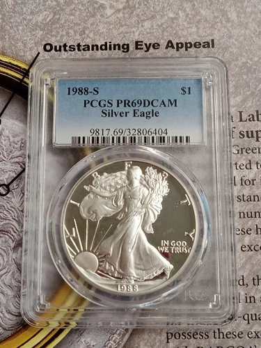 1988-S American Silver Eagle * PCGS Graded PR69 Deep Cameo * Proof TP-3790