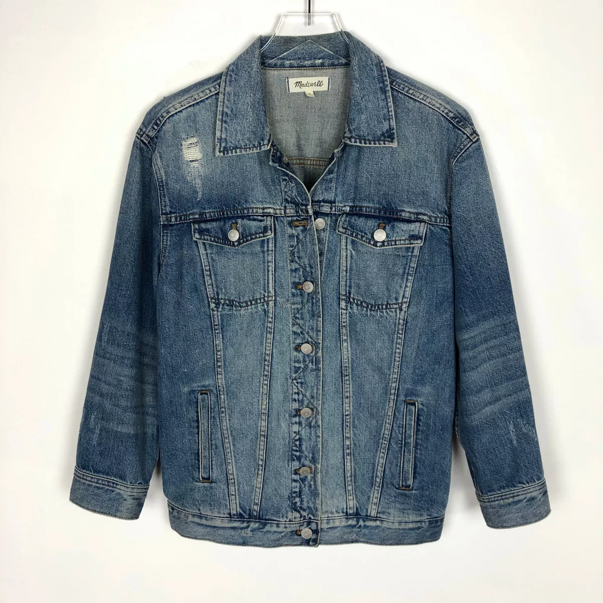 Madewell distressed hot sale denim jacket