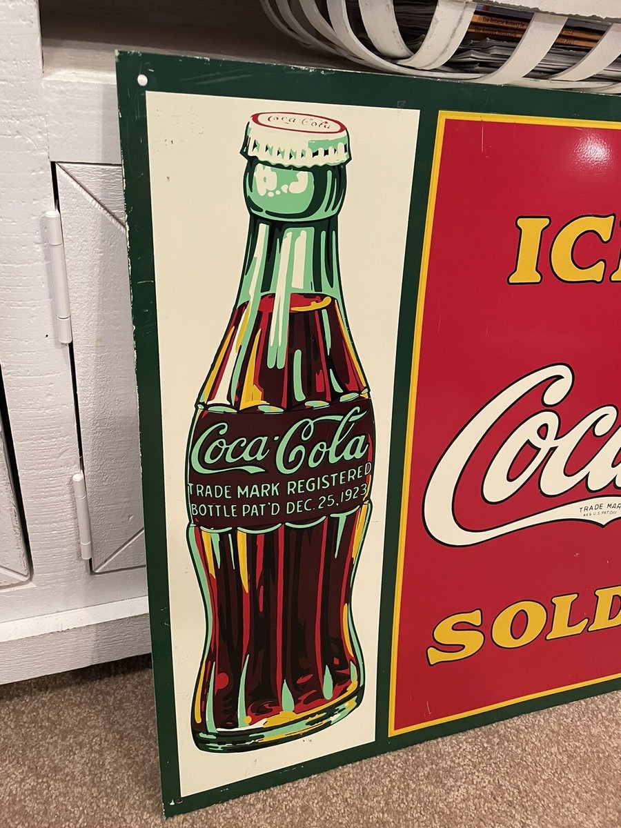 Coca-Cola アイスコールドサイン コカ・コーラブランド アイスコールド・コークボトル エンボス