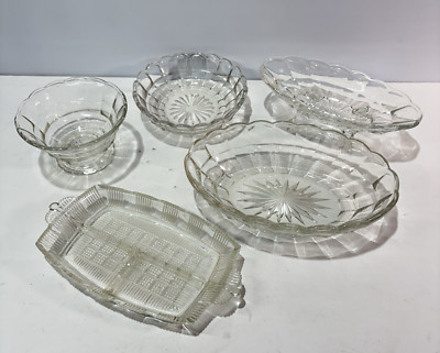 Glasschalen Party Dipp Snacks Chips Nüsse 5 Stück Vintage klar siehe Größen