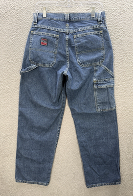 Vintage Lee Riders Jeans Mens 31x32 Blue Denim Carpenter Workwear