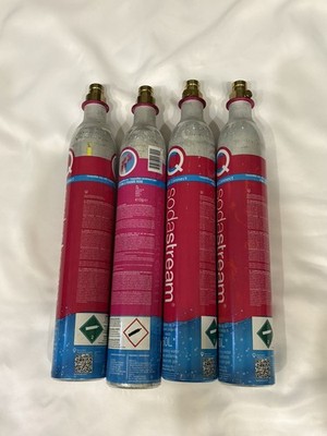 Sodastream CO2 Cylinder Quick Connect 60 Liter Lot of 4 EMPTY Cylinders/ Bottles