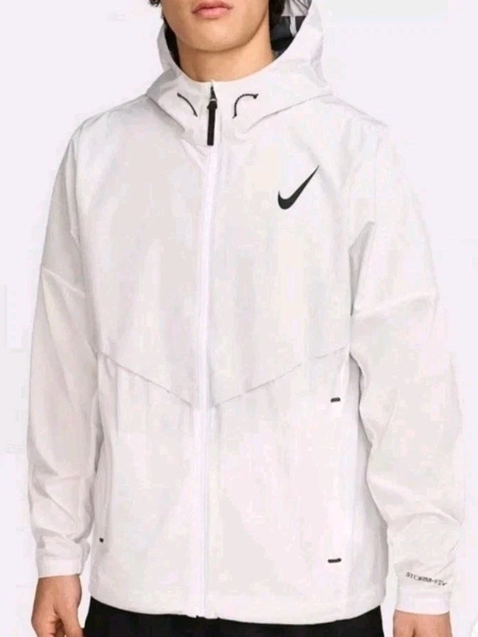 Nike Storm-FIT Jacket Men Large White Hooded Running Windbreaker FZ9039-121 $275