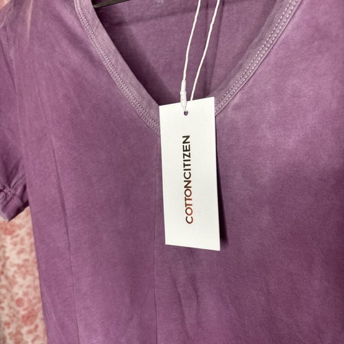 Cotton Citizen Lavender Purple T Shirt Size S Basic V Neck Soft Tee NWT - Picture 2 of 3