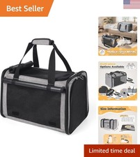 Airline Approved Lightproof Soft-Sided Pet Carrier - 17.5  Grey