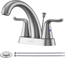 Bathroom Faucet 2 Handle 4 Inch Centerset Bathroom Sink Faucet Lead-Free Basin
