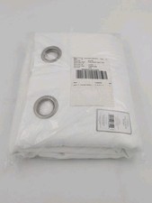 Set of 2 Academy Total Blackout Grommet Top Curtain Panel White 108"x52"