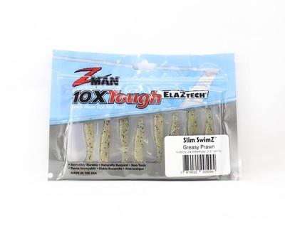 Zman Soft Köder Slim SwimZ 2.5 Zoll 8/Pack Greasy Prawn (5094)