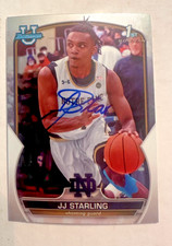 JJ Starling signed 2023  1st Bowman U Syracuse Orange In Person auto Notre Dame