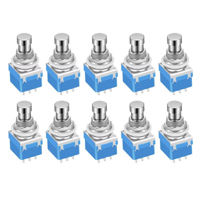 10 Stück Gitarren-Effekt-Pedal 3PDT Fußschalter einrastender Stomp-Schalter True Bypass