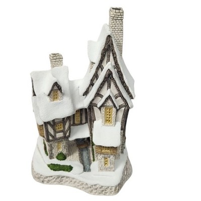 David Winter Cottages Freds Home Christmas Carol 1991 Special Ed IOB COA
